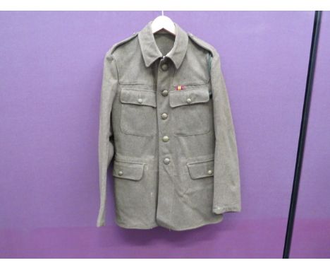 1922 Pattern Other Ranks Utility Pattern Service Dress Tunic khaki woollen, single breasted, high stand and fall collar tunic