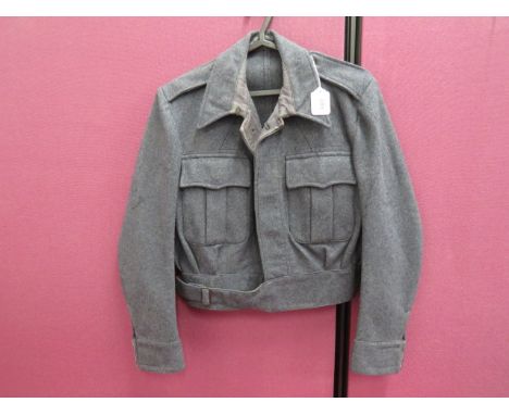 RAF 1944 Dated War Service Battle Dress Blouse blue grey woollen, single breasted, closed collar, short jacket.  Lower extend