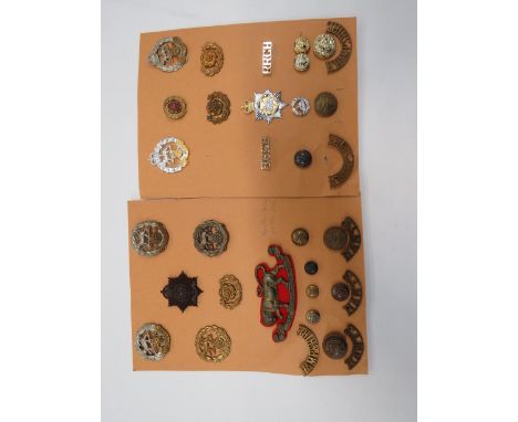 Good Selection of Hampshire Regiment Badges cap badges include KC bronzed (lugs) ... Brass economy ... Bi-metal ... WW2 plast