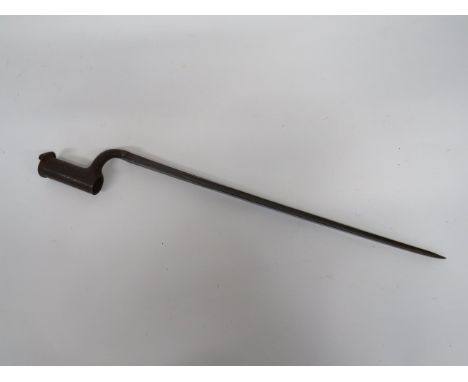 Lovells Catch 1838/42 Socket Bayonet 17 inch, triangular form blade.  Hollow ground rear faces.  Steel shoulder and socket wi