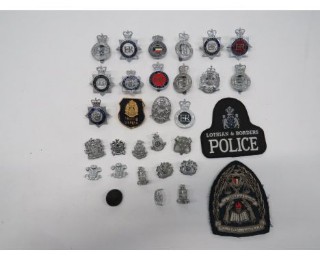 Small Selection of Police Cap Badges including KC chrome Scottish Police ... QC chrome and enamel Gwent Constabulary ... QC c