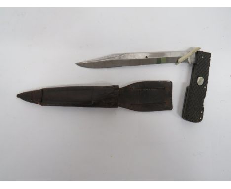 Early 20th Century Wilkinson Sword Folding Knife 7 1/2 inch, single edged, clip point blade marked 'Wilkinson Sword Ltd Engla