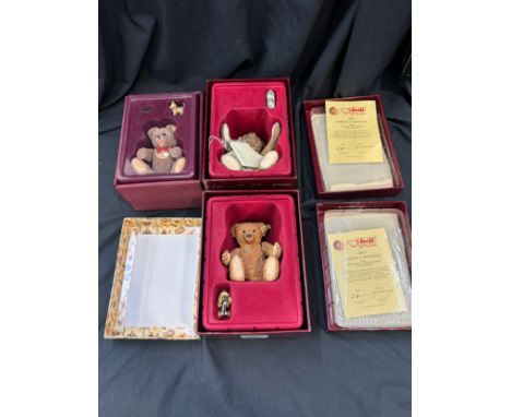 Selection of 3 boxed Steiff Enesco collection bears, 1970, 1905, 1907. 2 with with COA 