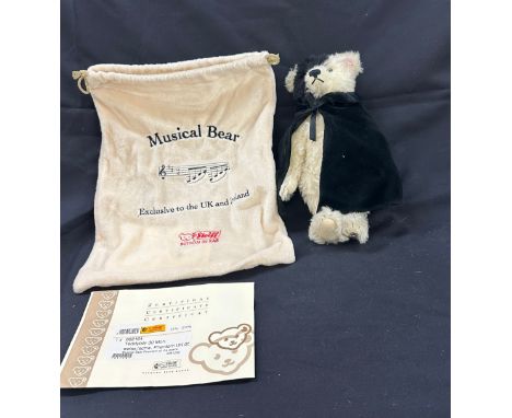 Steiff Musical Phantom of the Opera Teddy Bear - 662164 - LE 3000 with dust bag and coas 