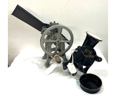 Antique pasta making machine, 1920's coffee grinder 