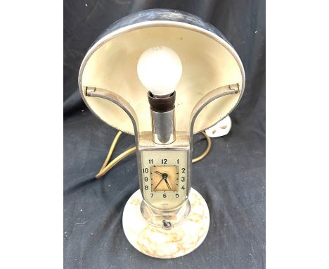 Art deco table lamp clock by MOFEM 