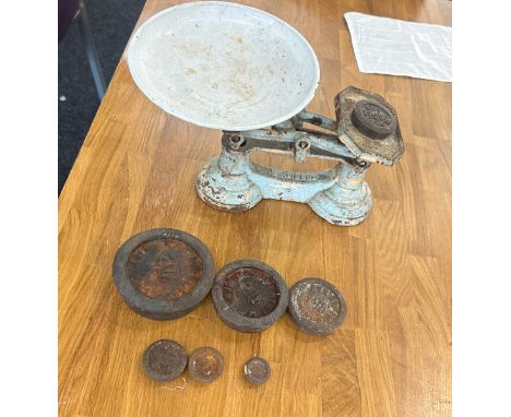 Vintage scales and weights 