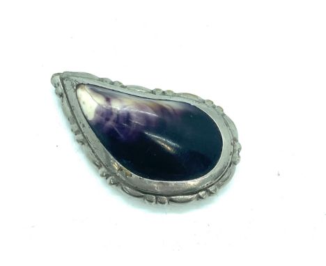 Antique victorian mussel shell snuff/pill box 