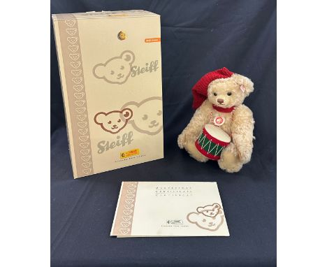 Steiff 00068 der kleine trommler, with box and coa 30cm tall 