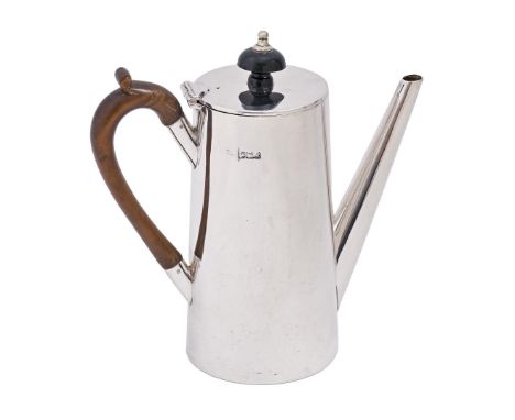 A Victorian silver lidded jug, of plain tapered cylindrical shape, 16.5cm h, by Atkin Bros, Sheffield 1893, 10oz 11dwt  Light