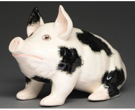 A Griselda Hill earthenware Wemyss pig, late 20th c,&nbsp; 7cm h, painted Griselda Hill Pottery  Undamaged, no restoration