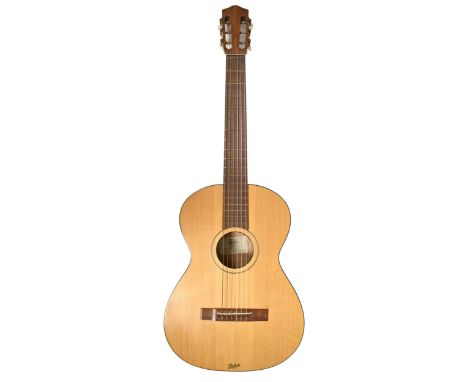A Hofner Flamenco acoustic guitar, late 1950s, and a 1977 classical Spanish guitar, made by Japanese Luthier K Yairi for B &a