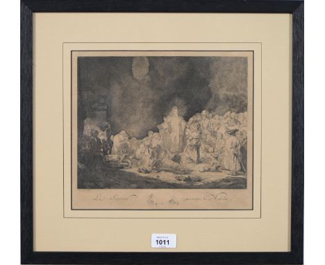 Jacques-Philippe Le Bas (1707-1783) after Rembrandt Harmenszoon van Rijn (1606-1669) -&nbsp;Christ Healing the Sick, a copy i