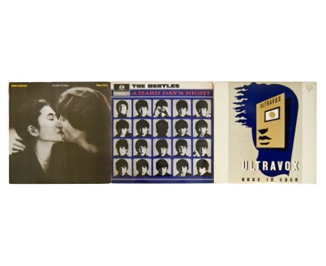 A collection of vintage vinyl LP records, to include John Lennon &amp; Yoko Ono Double Fantasy, The Beatles - A Hard Days Nig