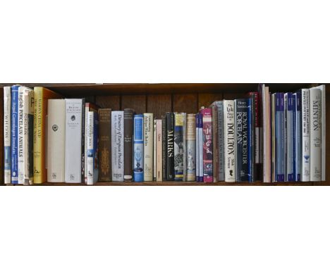 Books. One and a half shelves of antique ceramic reference, 20th-21st c, including Berthoud (Michael), A Compendium of Britis