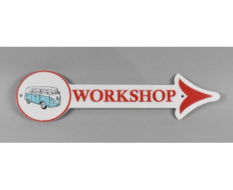 A Reproduction Cast Metal VW Workshop Direction Arrow, 44cm Long (Plus VAT) 