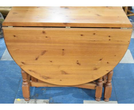 A Modern Pine Drop Leaf Gate Leg Dining Table, 90cm wide 