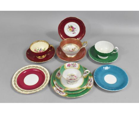 A Collection of Various Cabinet Cups and Saucers to comprise Aynsley Examples, Ye Olde English Trio Etc 