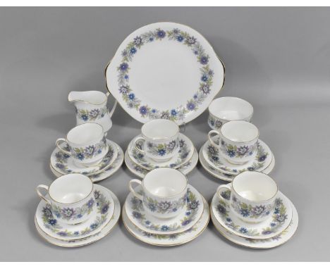 A Paragon Cherwell Service to comprise Six Cups, Milk Jug, Sugar Bowl, Six Saucers, Six Side Plates and a Cake Plate 