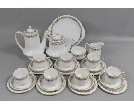 A Paragon Belinda Pattern Service to comprise Seven Cups, Eight Saucers and Side Plates, Cake Plate, Coffee Pot, Tea POt, Sug