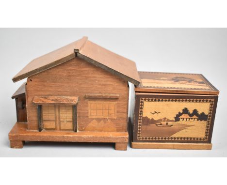 One Continental Musical Cigarette Box and a Japanese Cigarette Dispenser 