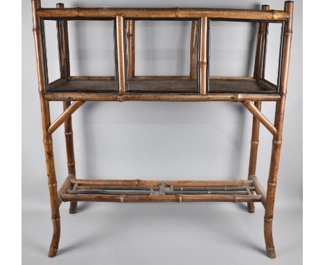 A Late Victorian/Edwardian Bamboo Plant Trough of Rectangular Form, 73cms by 27cms by 82cms High 