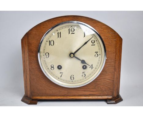 A Mid 20th Century Garrard Mantle Clock, Recently Serviced and Working Order, 26cm wide 