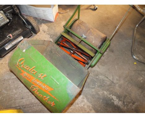 A VINTAGE QUALCAST LAWN MOWER