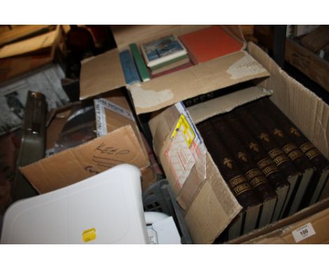 THREE BOXES OF VINTAGE BOOKS TO INCLUDE PICTORIAL KNOWLEDGE BOOKS 