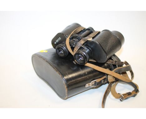 A PAIR OF VINTAGE RUSSIAN BINOCULARS