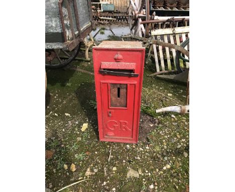 A VINTAGE CAST POST BOX