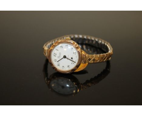 A VINTAGE 9CT GOLD PRECISTA WRIST WATCH A/F
