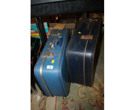 TWO VINTAGE SUITCASES 