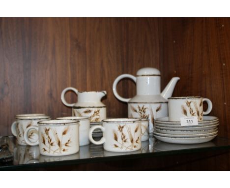 A VINTAGE MIDWINTER STONE WARE TEA SET 