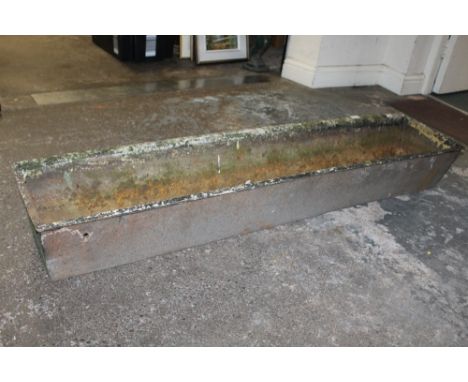 A VINTAGE CAST METAL OBLONG TROUGH L-152 CM