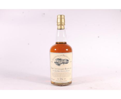 GLENDULLAN The Centenary 1898-1998 bottling 16 year old Speyside single malt Scotch whisky, bottle number 000823, 62.6% abv. 