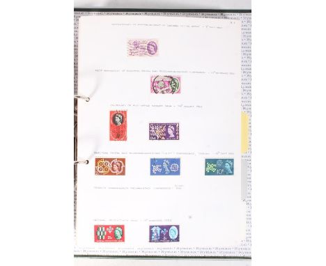 GREAT BRITAIN GB mint stamp collection spanning 1953-1999, estimated usuable FV~£300, also used examples held in one green le