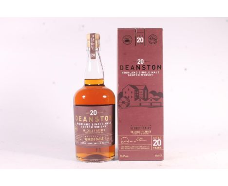 DEANSTON 20 year old Highland single malt Scotch whisky, matured in oloroso sherry casks, 55.3% abv. 70cl, boxed.