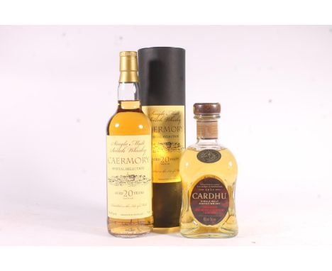CAERMORY (TOBERMORY) 20 year old single malt Scotch whisky, cask number 246, 49.6% abv. 70cl and a CARDHU no age statement si