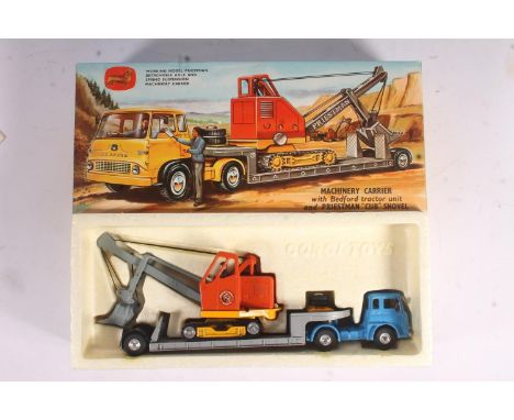 Corgi Toys Gift Set 27 Machinery Carrier with Bedford Tractor Unit and Priestman Cub Shovel, boxed.