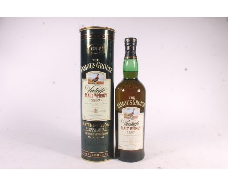 THE FAMOUS GROUSE 1987 12 year old blended or vatted malt Scotch whisky, (includes Macallan and Highland Park whiskies), 40% 