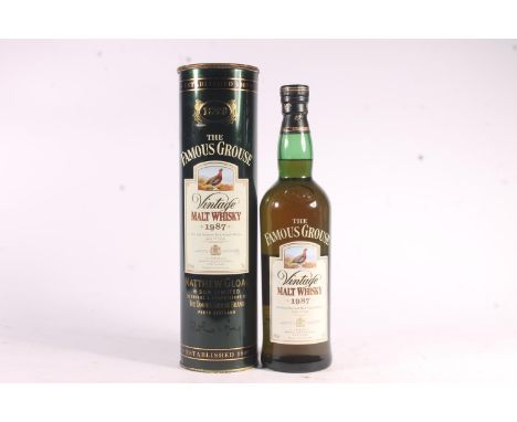 THE FAMOUS GROUSE 1987 12 year old blended or vatted malt Scotch whisky, (includes Macallan and Highland Park whiskies), 40% 
