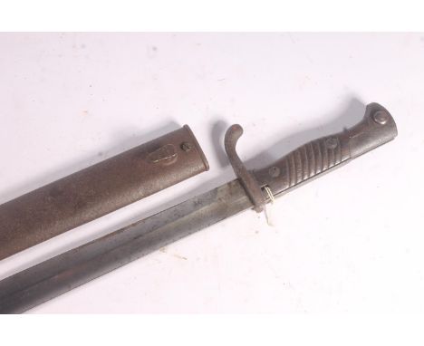 Imperial German Seitengewehr S98/05 nA (neuer Art/ new pattern) Mauser Butcher sword bayonet, the fullered blade with blade s