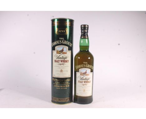 THE FAMOUS GROUSE 1987 12 year old blended or vatted malt Scotch whisky, (includes Macallan and Highland Park whiskies), 40% 