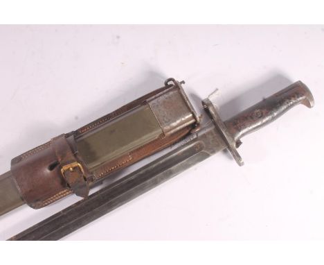 United States of America USA American model 1905 (possibly 1910 modified) sword bayonet, the blade ricasso stamped 'SA Grenad