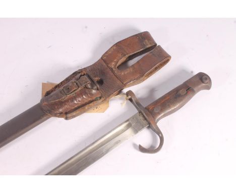 Japanese model 1897 30th year type "Arisaka" sword bayonet, the blade ricasso stamped with Tokyo Arsenal circles device, with