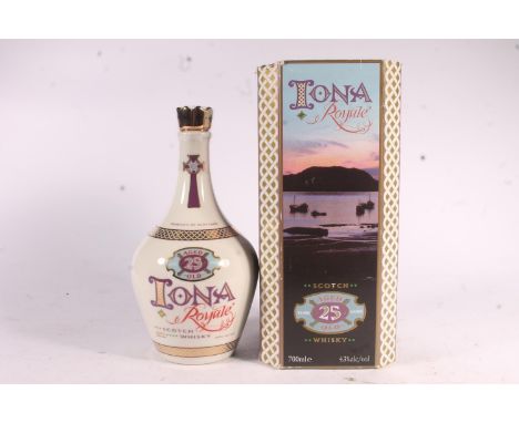 IONA ROYALE (Glenfarclas?) 25 year old Scotch whisky, bottled in ceramic bottle, distilled and bottled by J&amp;G Grant of Ba