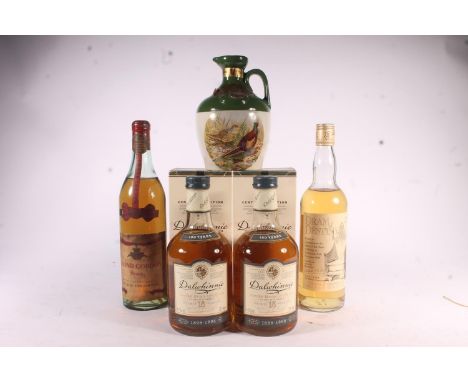 Two bottles of DALWHINNIE 15 year old single malt Scotch Whisky, bottled to celebrate the centenary of the distillery 1898-19