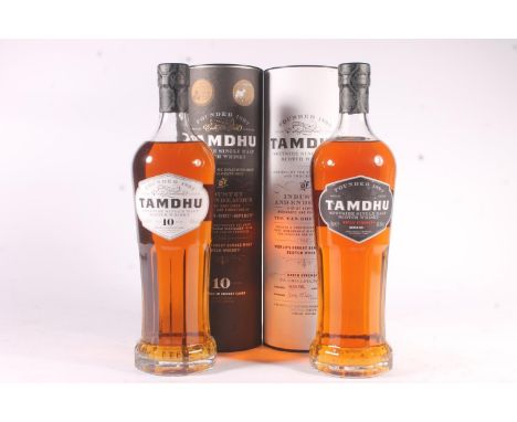 Two bottles of TAMDHU Speyside single malt Scotch whisky to include Spirit of Enlightenment 10 year old matured in sherry cas