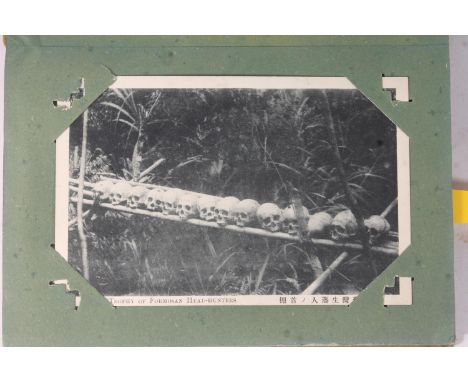 Postcard collection comprising around 700 postcards including a Chinese album of cards including Trophy of Formosan Headhunte